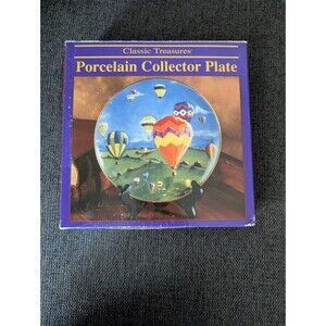 The Sky's The Limit Porcelain Hot Air Balloon Collector Plate